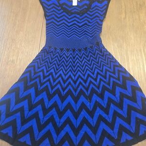 Candie’s Chevron Fit & Flare Dress – Women’s Small